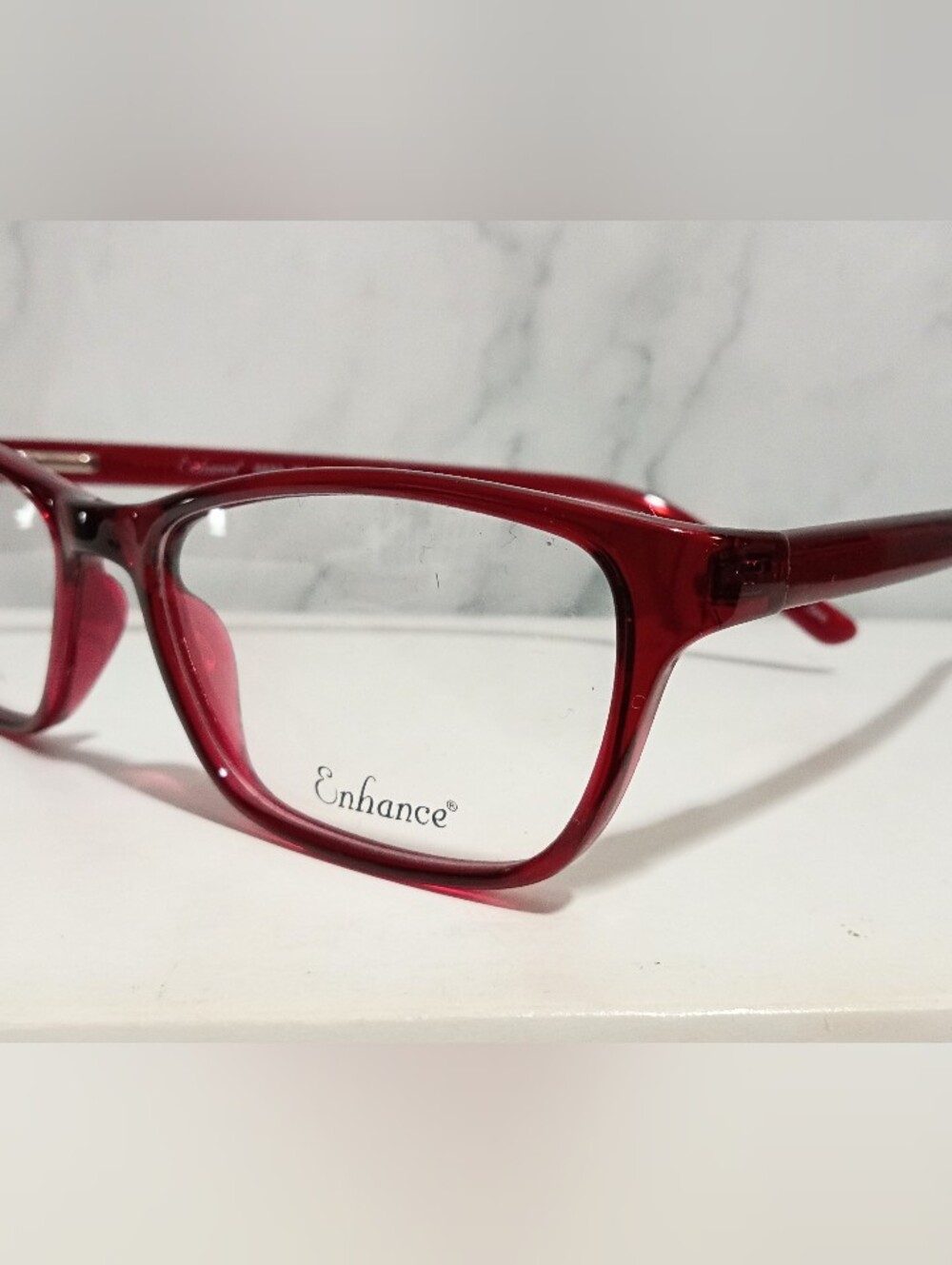 New Red Burgundy Eyeglasses Frame Sleek Rxable Lightweight Glasses 52-16-140